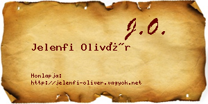 Jelenfi Olivér névjegykártya