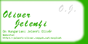 oliver jelenfi business card