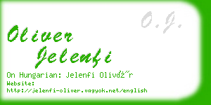 oliver jelenfi business card